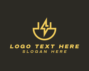 Voltage - Electric Plug Lightning logo design