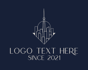 Office Space - Minimalist City Tower logo design