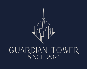 Minimalist City Tower logo design