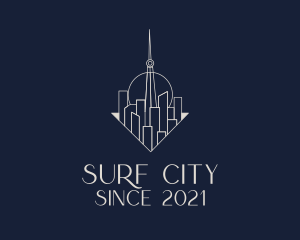 Minimalist City Tower logo design