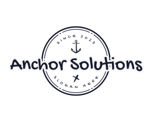 Anchor Maritime Sail logo design