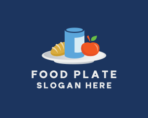 Plate - Meal Food Plate Grocery logo design