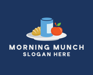 Brunch - Meal Food Plate Grocery logo design