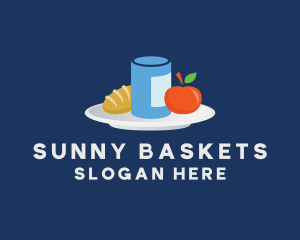 Meal Food Plate Grocery logo design