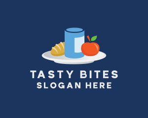Lunch - Meal Food Plate Grocery logo design