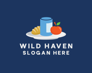 Meal Food Plate Grocery logo design