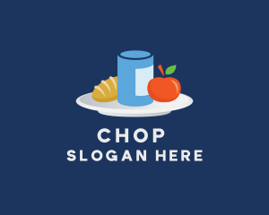 Lunch - Meal Food Plate Grocery logo design