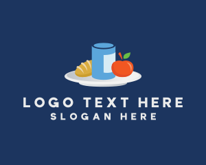 Meal Food Plate Grocery logo design