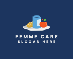 Meal Food Plate Grocery logo design