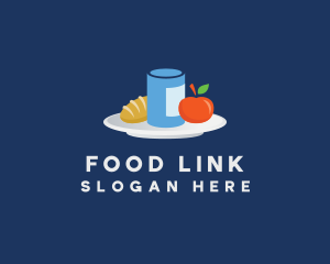 Meal Food Plate Grocery logo design