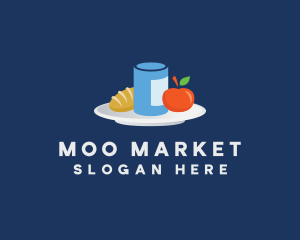 Meal Food Plate Grocery logo design