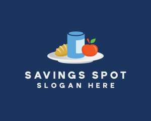 Meal Food Plate Grocery logo design