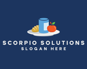 Meal Food Plate Grocery logo design