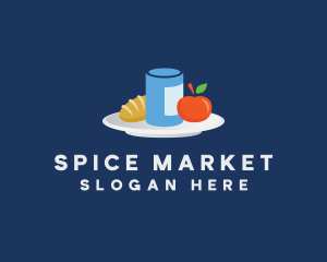 Meal Food Plate Grocery logo design