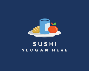 Meal Food Plate Grocery logo design