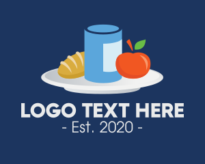 Tomato - Meal Food Plate logo design