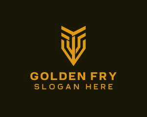 Golden Arrow Pen logo design