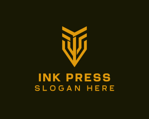 Press - Golden Arrow Pen logo design
