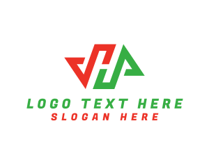 Ld - Industrial Arrow Letter H logo design