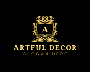 Elegant Decorative Shield logo design