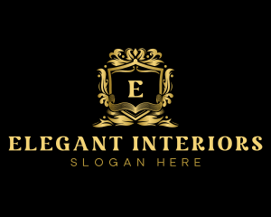 Elegant Decorative Shield logo design