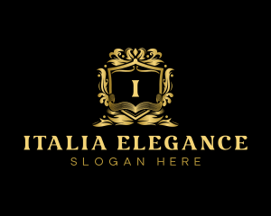 Elegant Decorative Shield logo design