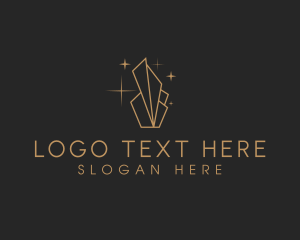 Jewel - Golden Precious Gem logo design