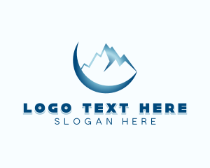 Tourism - Moon Mountaineering Exploration logo design