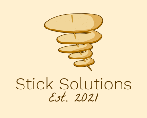 Stick - Potato Ring Stick Snack logo design