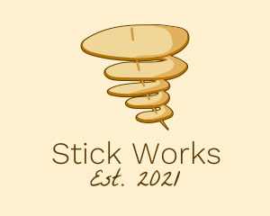 Stick - Potato Ring Stick Snack logo design