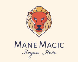 Mane - Lion Croissant Bakery logo design