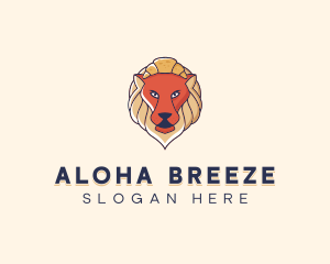 Lion Croissant Bakery logo design