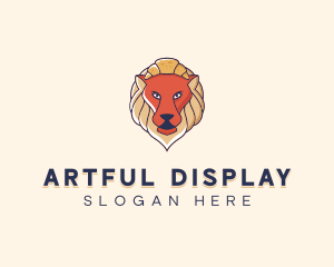 Lion Croissant Bakery logo design