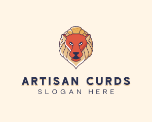 Lion Croissant Bakery logo design