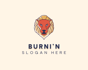 Lion Croissant Bakery logo design