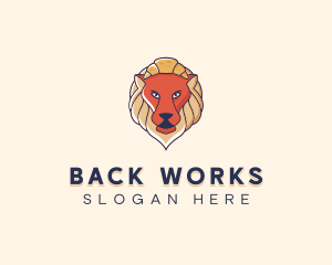 Lion Croissant Bakery logo design