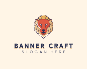 Lion Croissant Bakery logo design