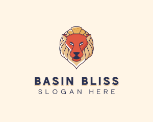 Lion Croissant Bakery logo design