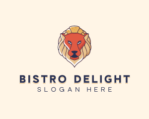 Lion Croissant Bakery logo design