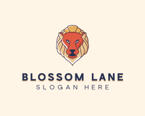 Lion Croissant Bakery logo design