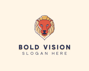 Lion Croissant Bakery logo design