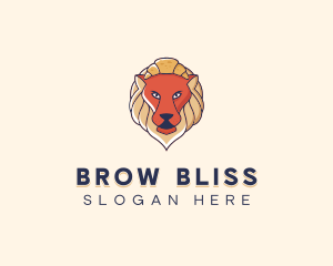 Lion Croissant Bakery logo design