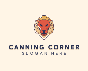 Lion Croissant Bakery logo design