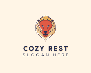 Lion Croissant Bakery logo design