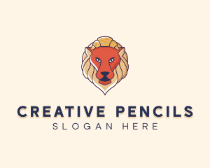 Lion Croissant Bakery logo design