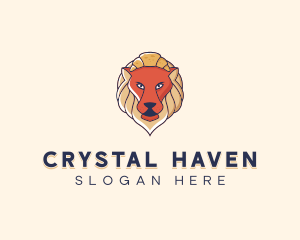 Lion Croissant Bakery logo design