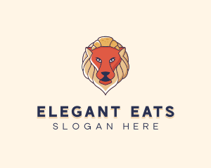 Lion Croissant Bakery logo design