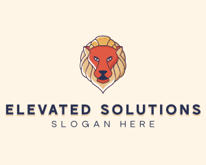 Lion Croissant Bakery logo design