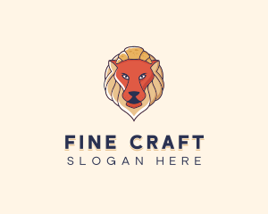 Lion Croissant Bakery logo design