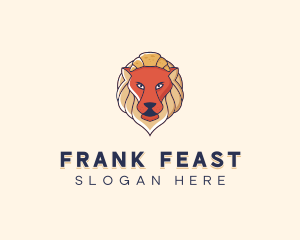 Lion Croissant Bakery logo design